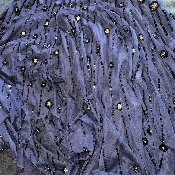 Mac Duggal Navy Blue Embellished Wedding Dress - Picture 6 of 6